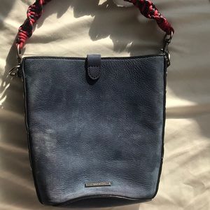 Rebecca Minkoff navy blue bucket bag